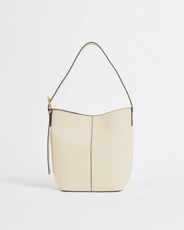 Pebble Seamed Bucket Tote Bag