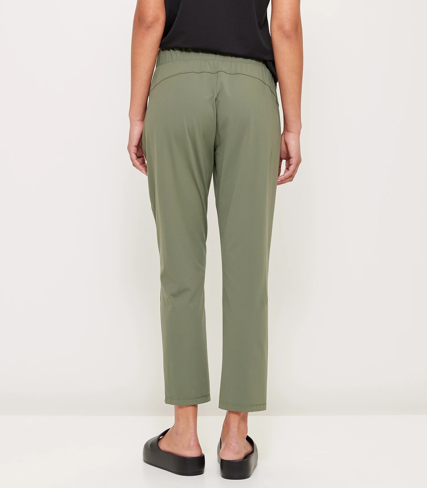 Active 7/8 Length Relaxed Travel Pants - Olive Green