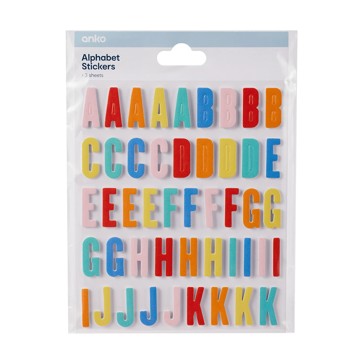 Alphabet Stickers, 3 Pack - Anko