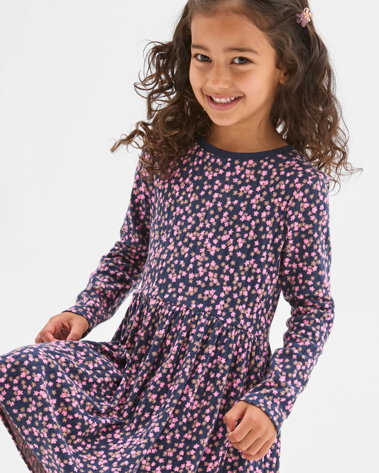 Australian Cotton Blend Long Sleeve Rib Core Dress 2 of 5