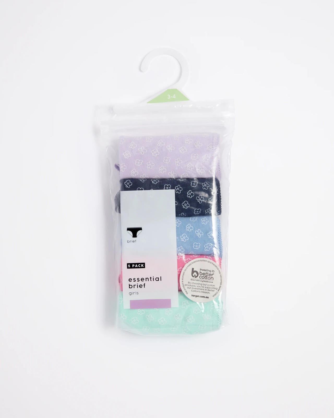 5 Pack Essential Girls Briefs 2 of 2