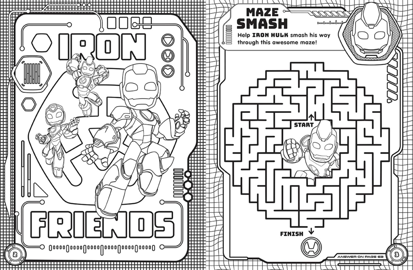 Disney Jr. Marvel Iron Man and His Awesome Friends Mega Colouring Book 2 of 4