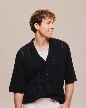 Australian Cotton Blend Knit Resort Shirt - Commons