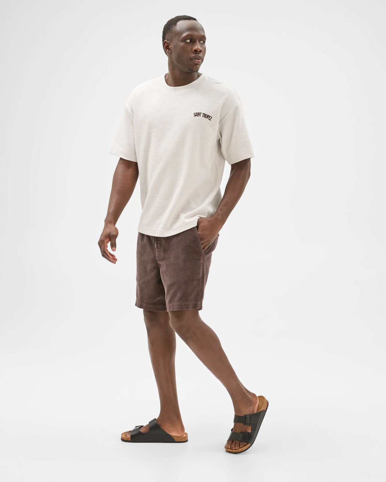Commons Textured Graphic T-Shirt - Off White Saint Tropez 4 of 6