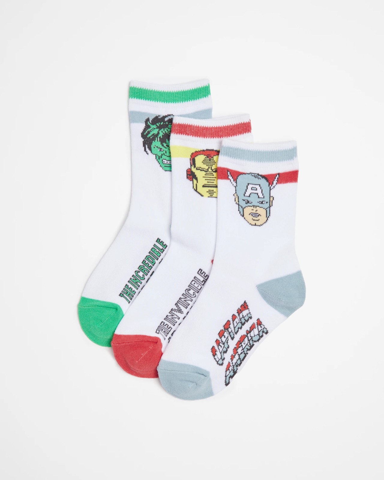 Marvel Boys Crew Socks 3 Pack