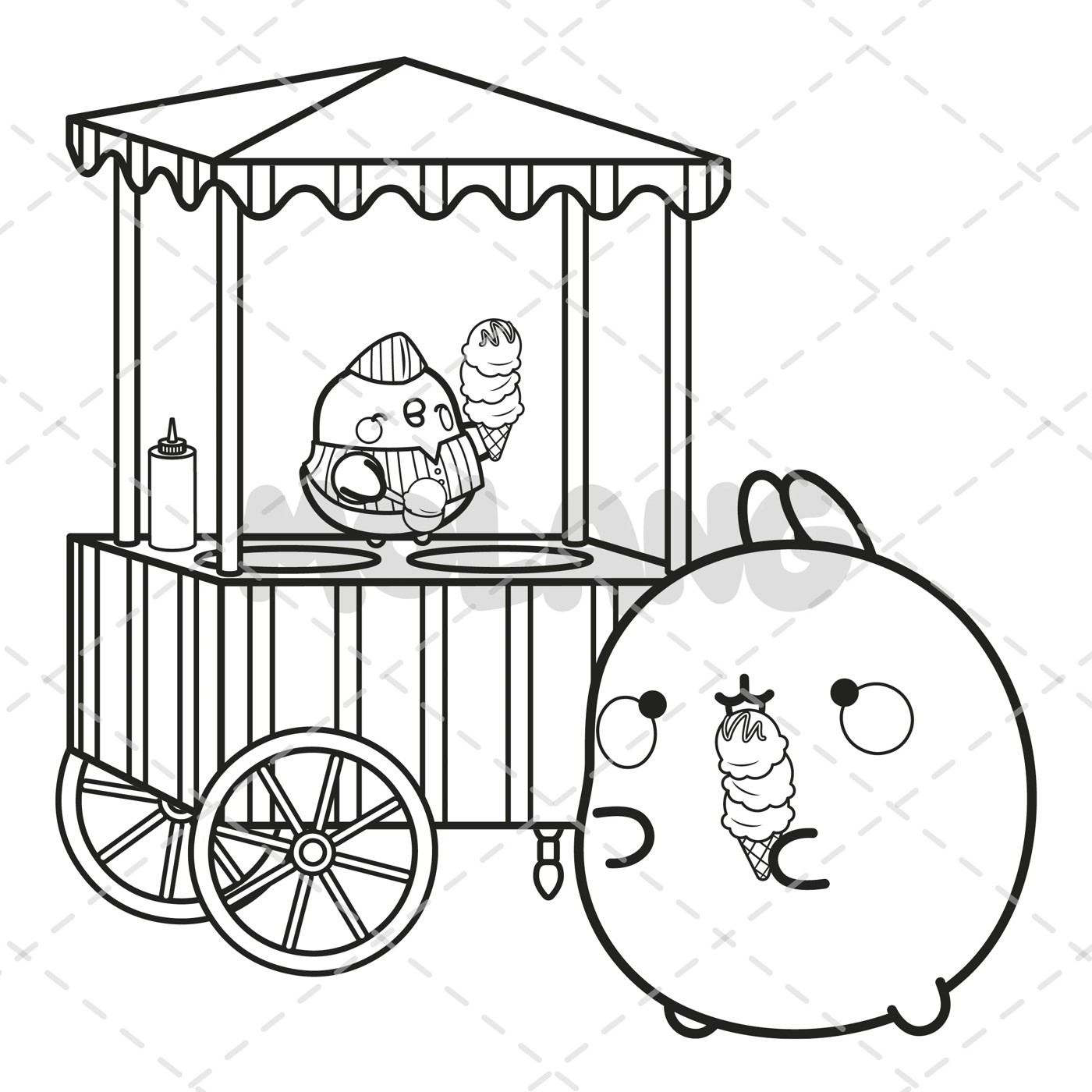 Molang Cafe Cuties: A Cosy Colouring Book 5 of 5