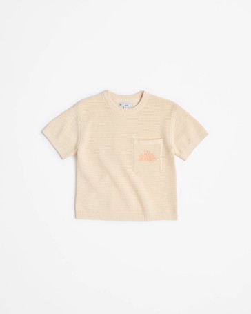 Australian Cotton Knit T-shirt with Pocket