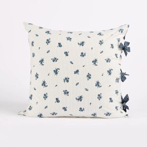 Ezra Floral Pinstripe Australian Cotton Reversible European Pillowcase product image