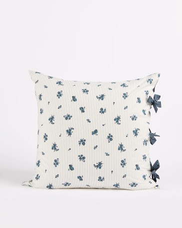 Ezra Floral Pinstripe Australian Cotton Reversible European Pillowcase