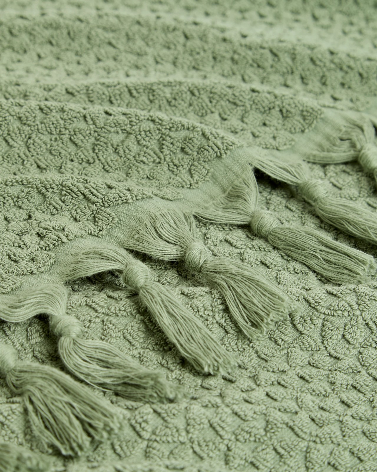 Laynie Australian Cotton Textured Bath Towel - Fern 2 of 2