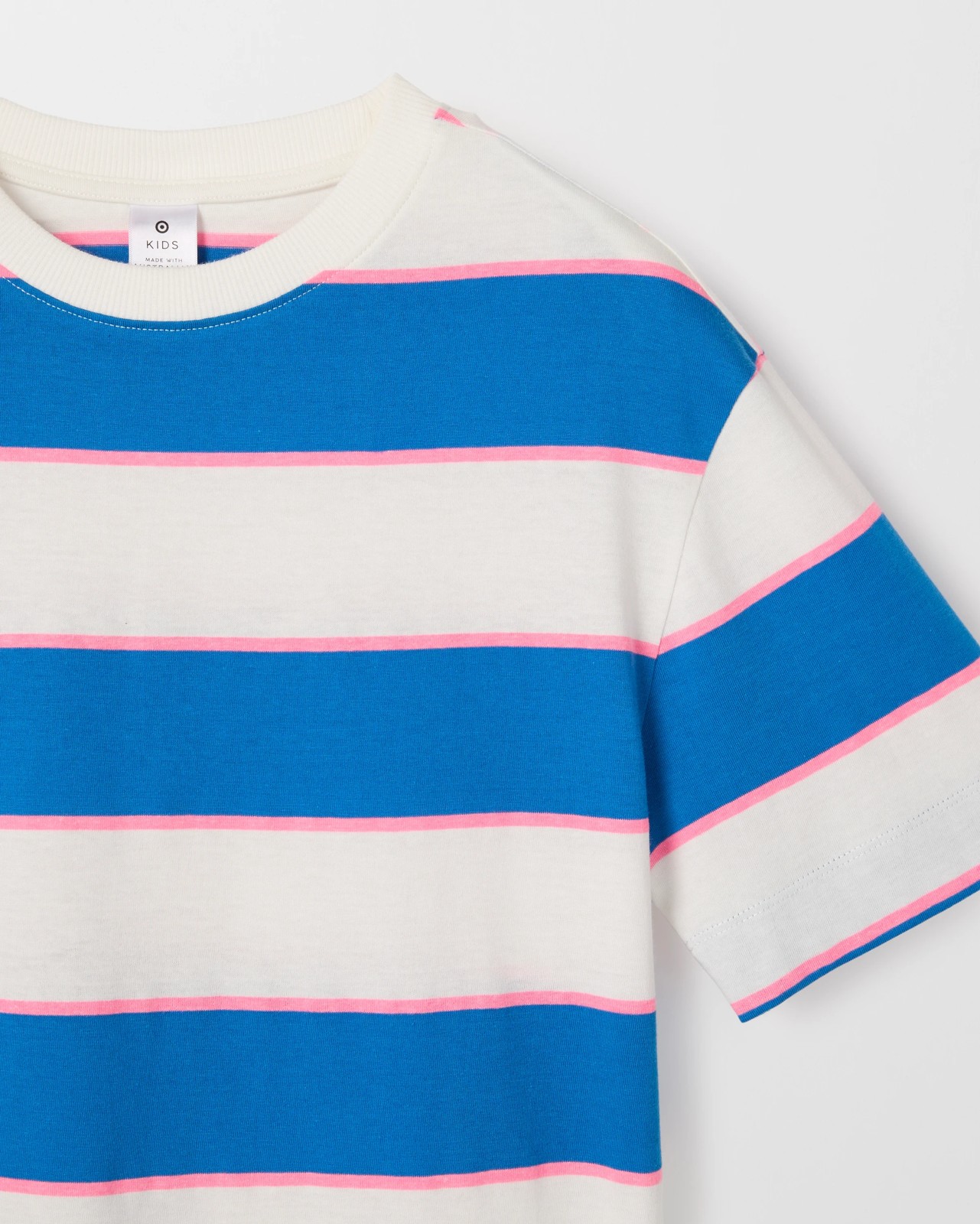 Australian Cotton Oversized T-Shirt - Stripe Blue 6 of 6