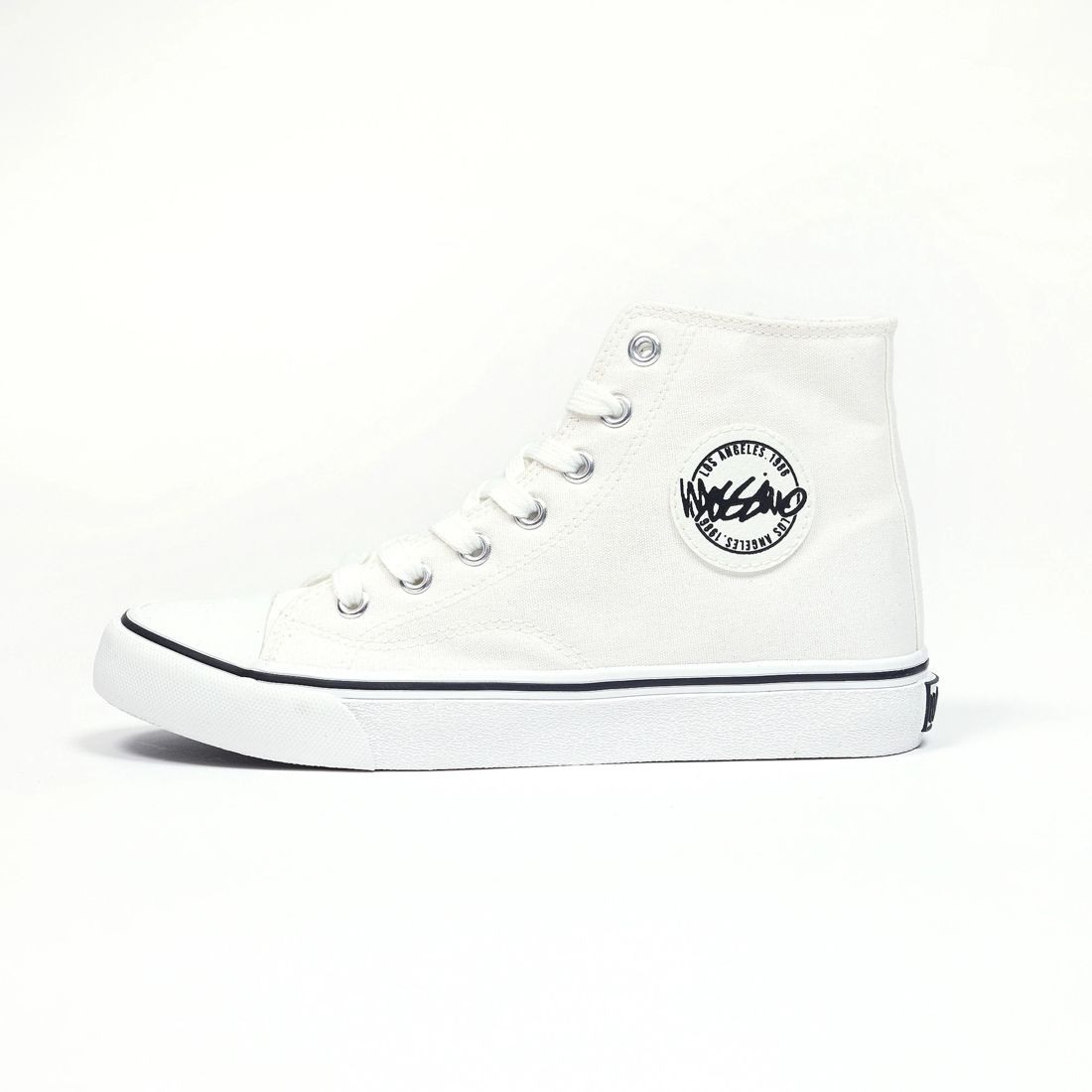 Kids Youth Issac High Top Canvas Sneakers Mossimo White Target Australia