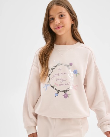 Australian Cotton Blend Long Sleeve Fleece Sweat Top