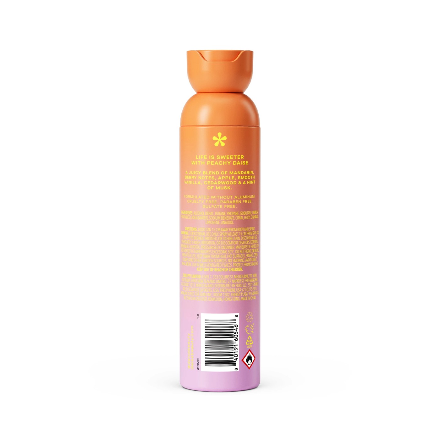 DAISE Peachy All Body Spray and Deodorant 120ml - Berry and Mandarin Scent 2 of 6