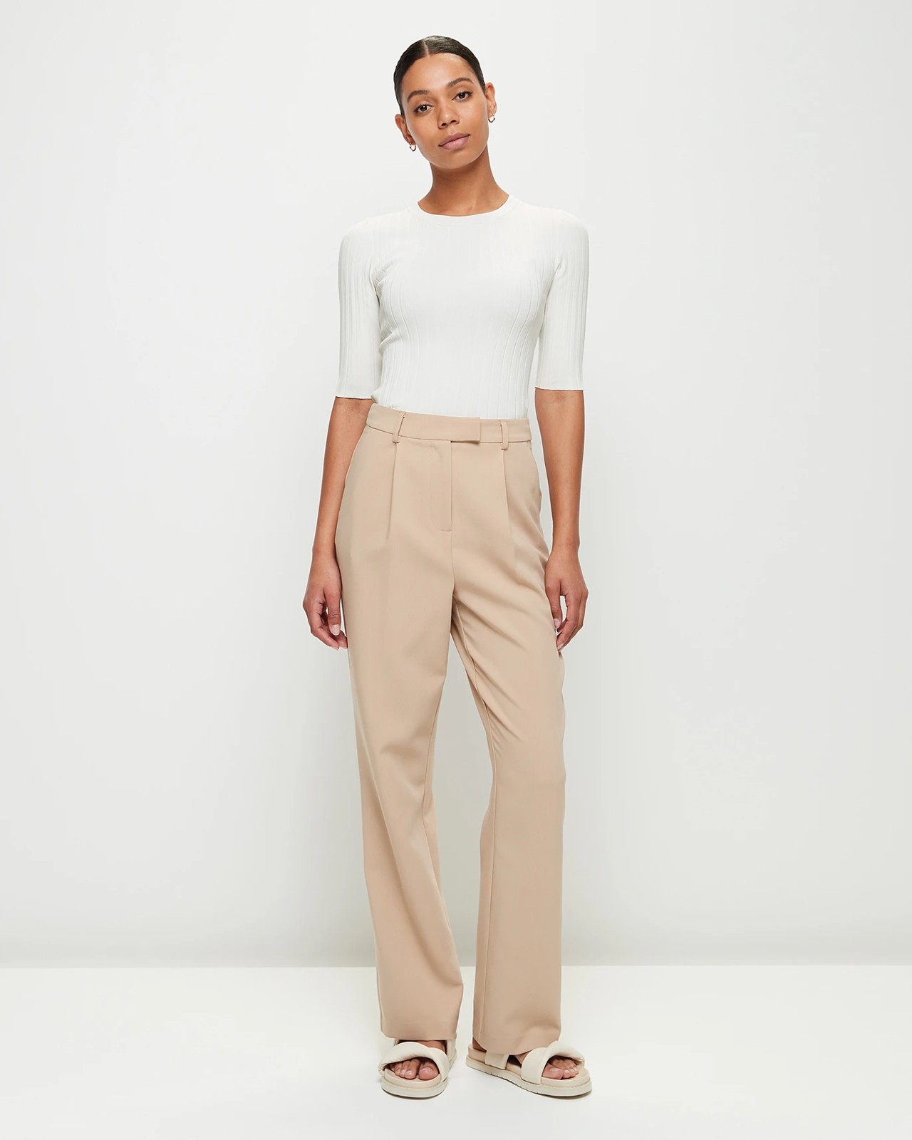Fashion Boat Neck Rib Top - Preview 2 of 6