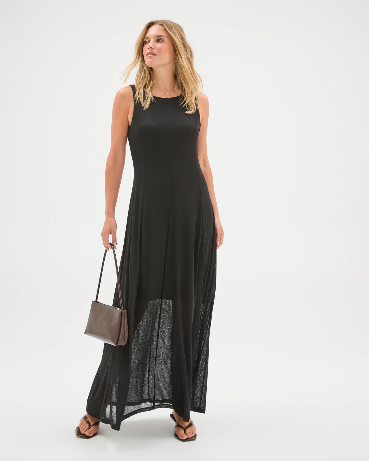 Lily Loves Boat Neck Midi Dress - Black 4 of 5