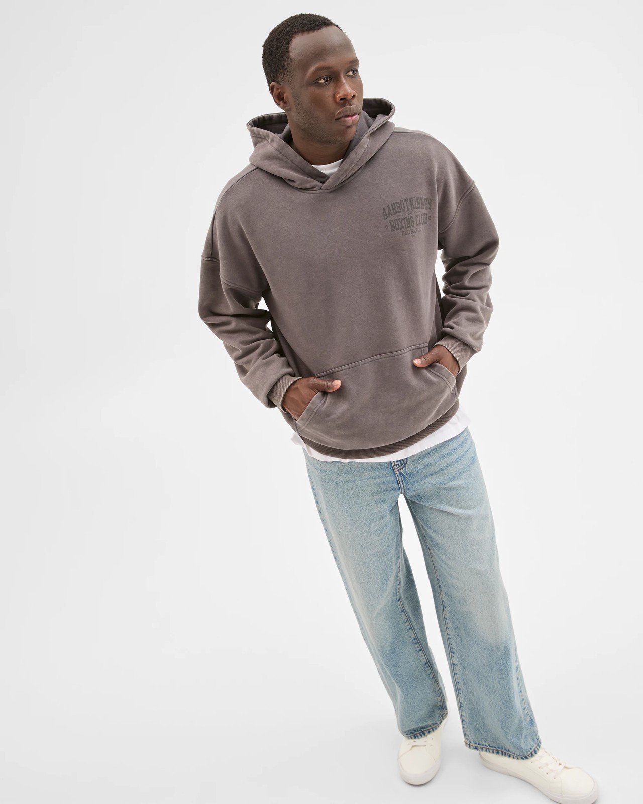 Commons Australian Cotton Blend Heavyweight Graphic Hoodie - Grey 3 of 5