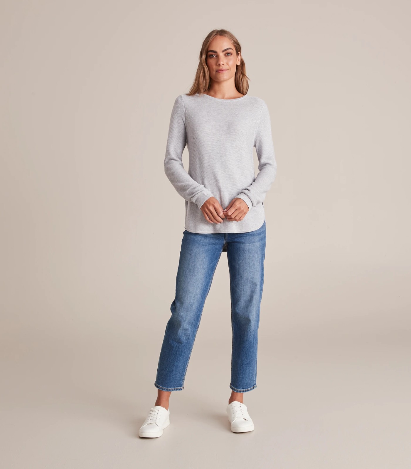 Stitch Curve Hem Jumper Target Australia