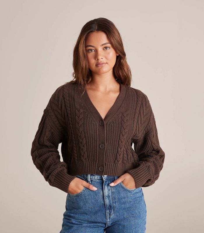 Lily Loves Cable Knit Button Front Cardigan – Target Australia