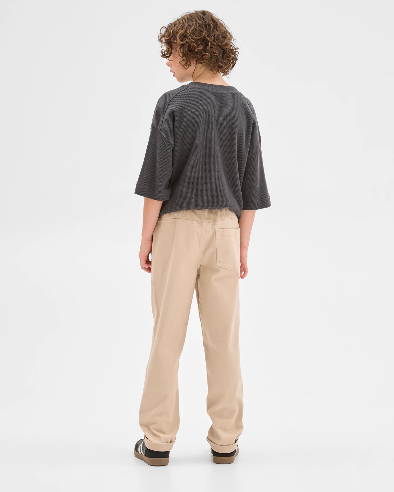 Elastic Waist Chino Pants - Stone 5 of 5