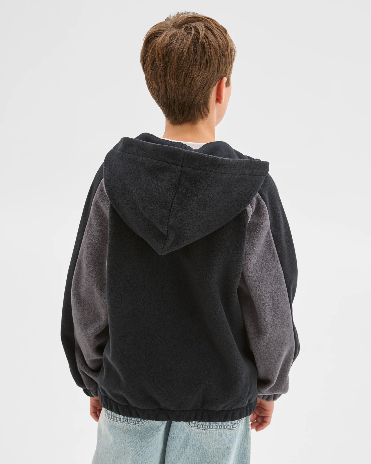 Polar Fleece Zip Through Hoodie - Black 5 of 5