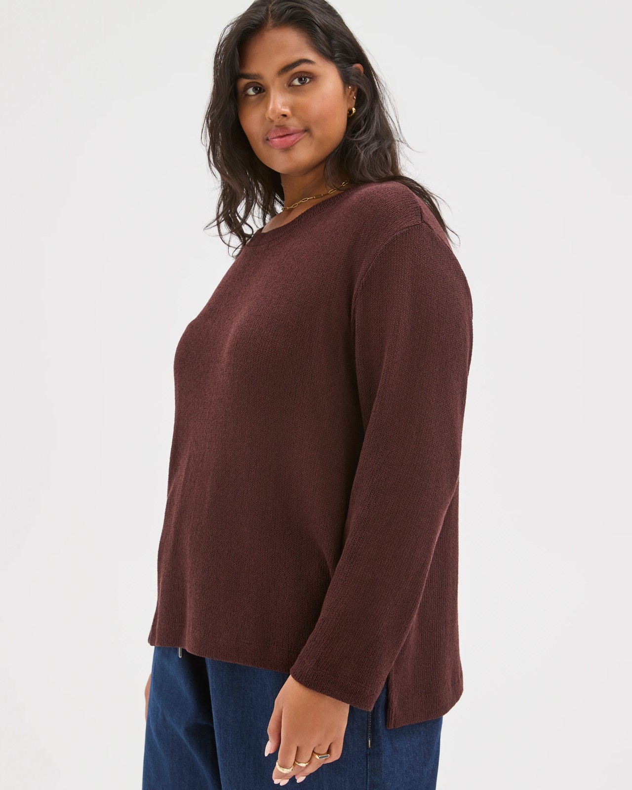 Plus Size Australian Cotton Blend Textured Jumper 4 of 5