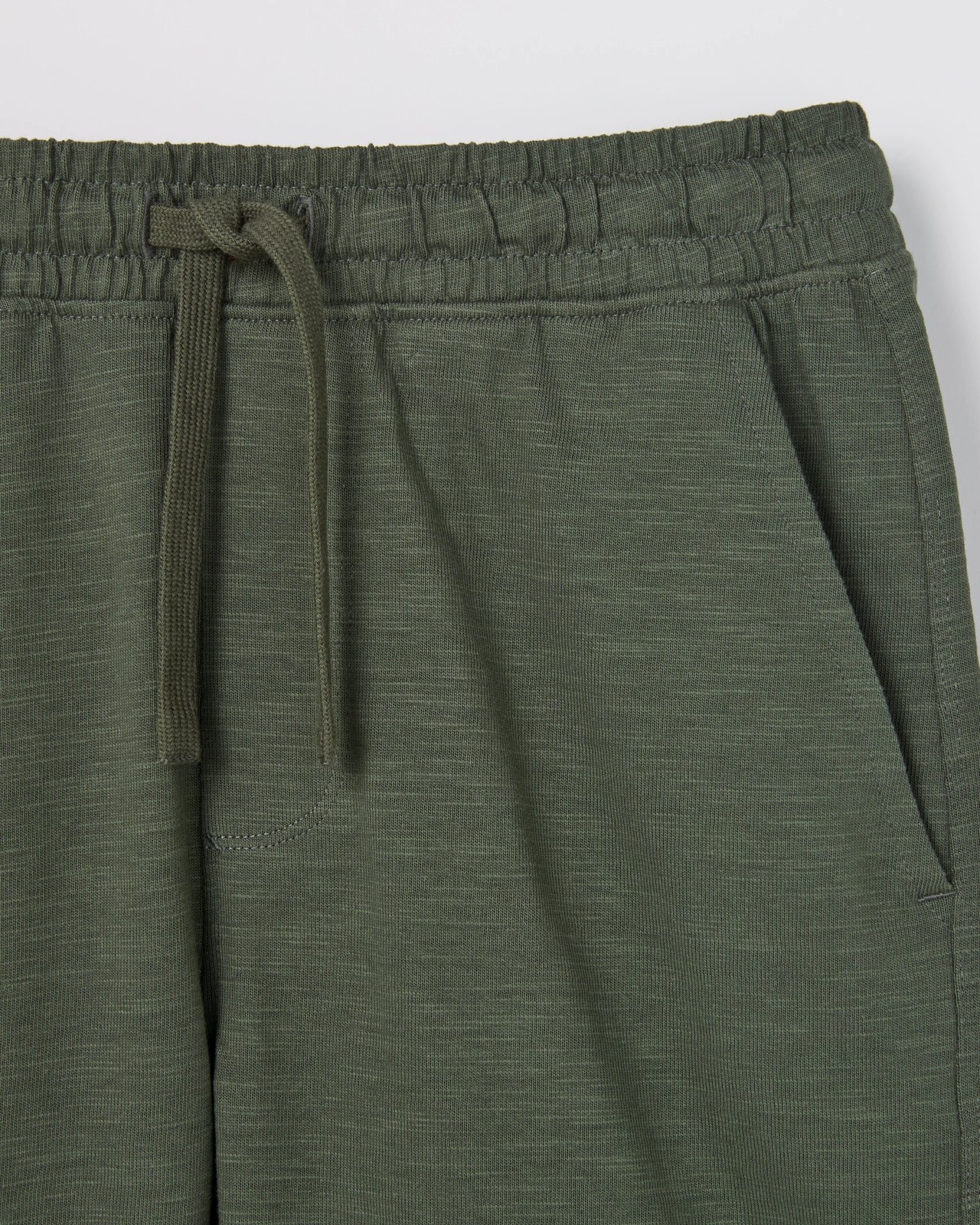 Elastic Waist Sweat Shorts - Green 2 of 2