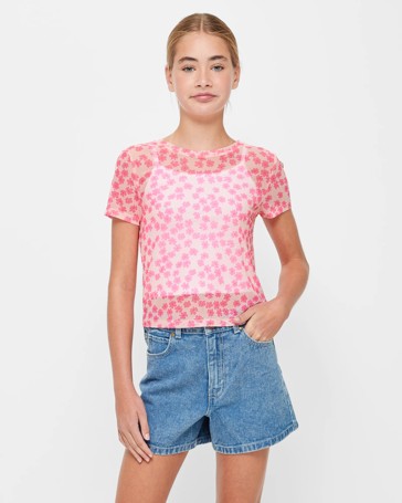 Mesh T-shirt 2 Piece Set