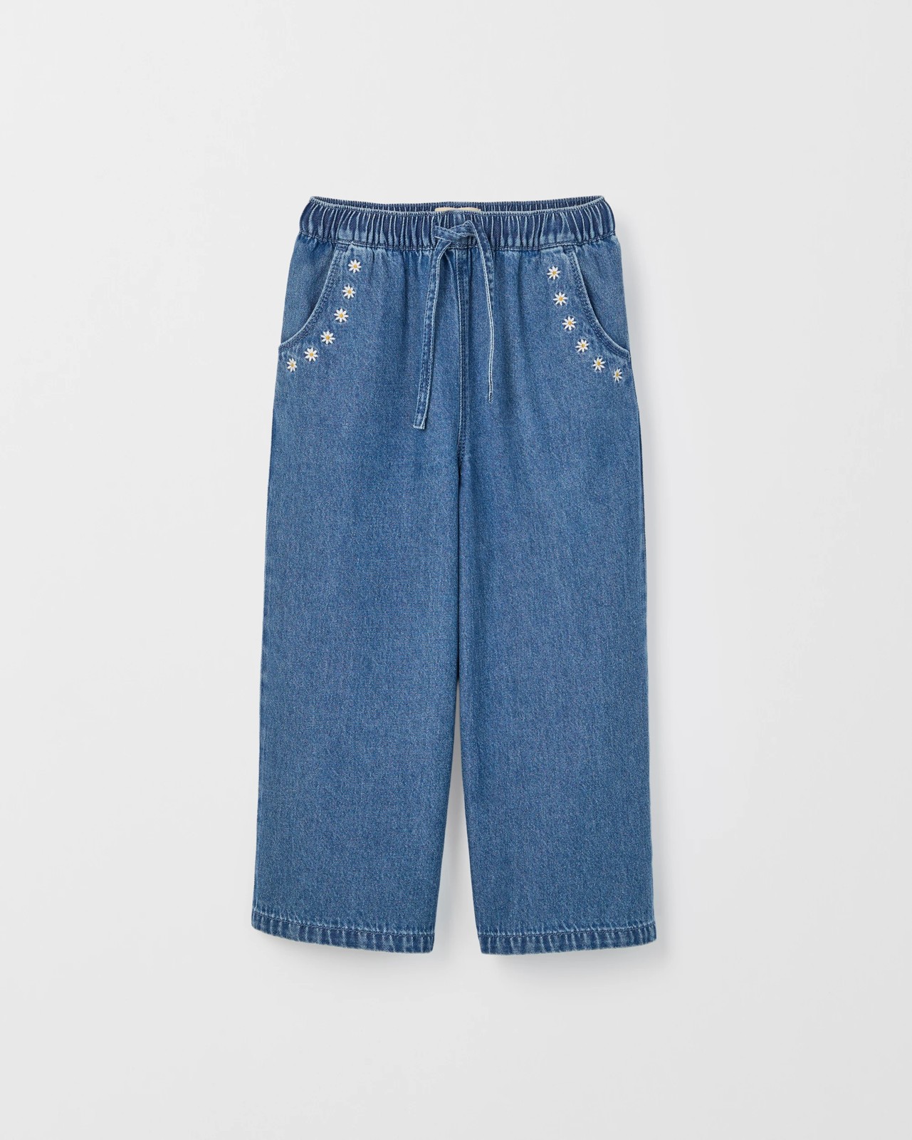 Wide Leg Denim Jeans - Mid Wash 5 of 6