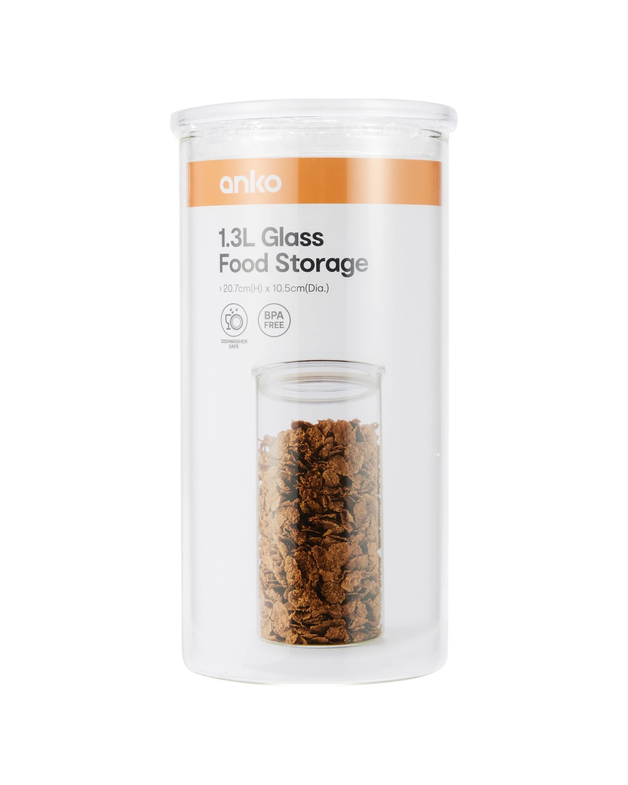 Anko 1.3L Glass Food Storage 5 of 5