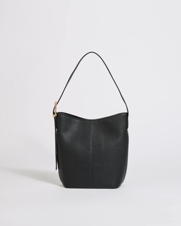 Pebble Seamed Bucket Tote Bag