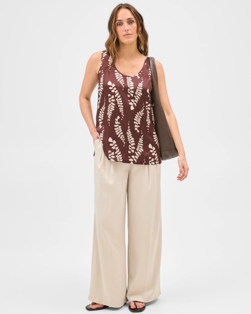 Preview Penny Sleeveless Scoop Neck Satin Top
