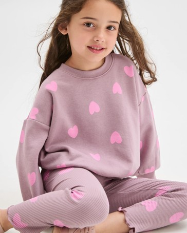 Australian Cotton Rib Print Leggings