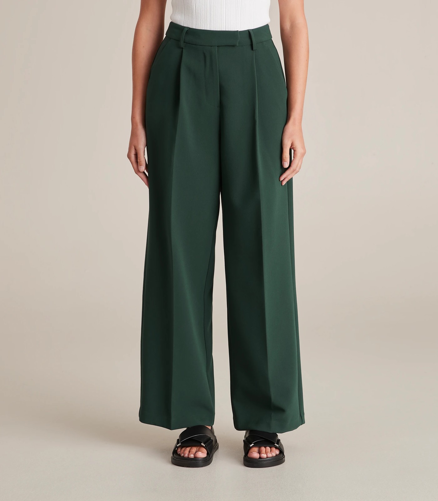 Preview High Waist Straight Leg Pants