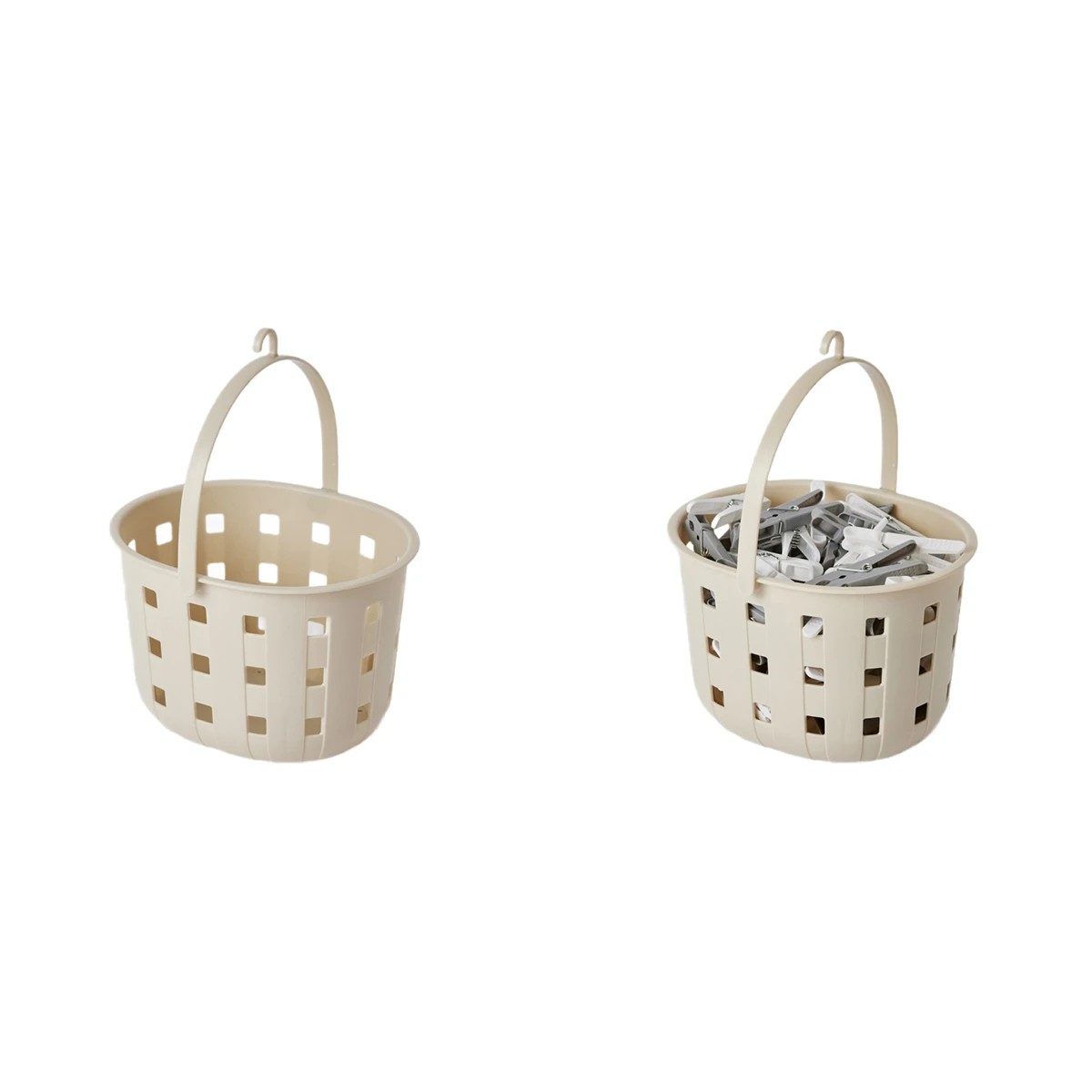 Trellis Peg Basket, Beige - Anko 2 of 6