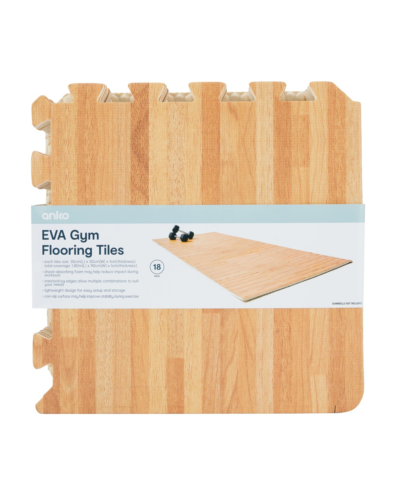 Anko 18 Pack EVA Gym Flooring Tiles 6 of 6