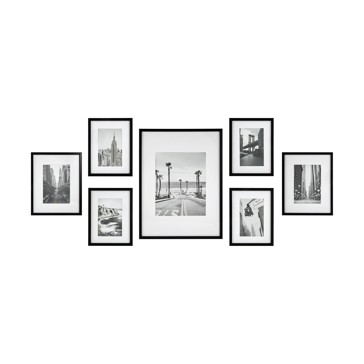7 Piece Gallery Set, Black - Anko