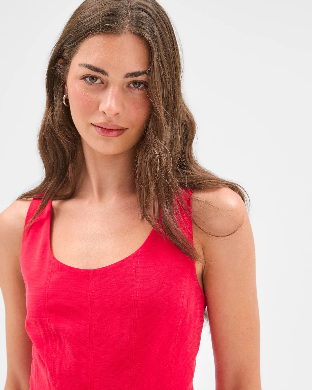 Petites Seam Detail Midi Dress 3 of 6
