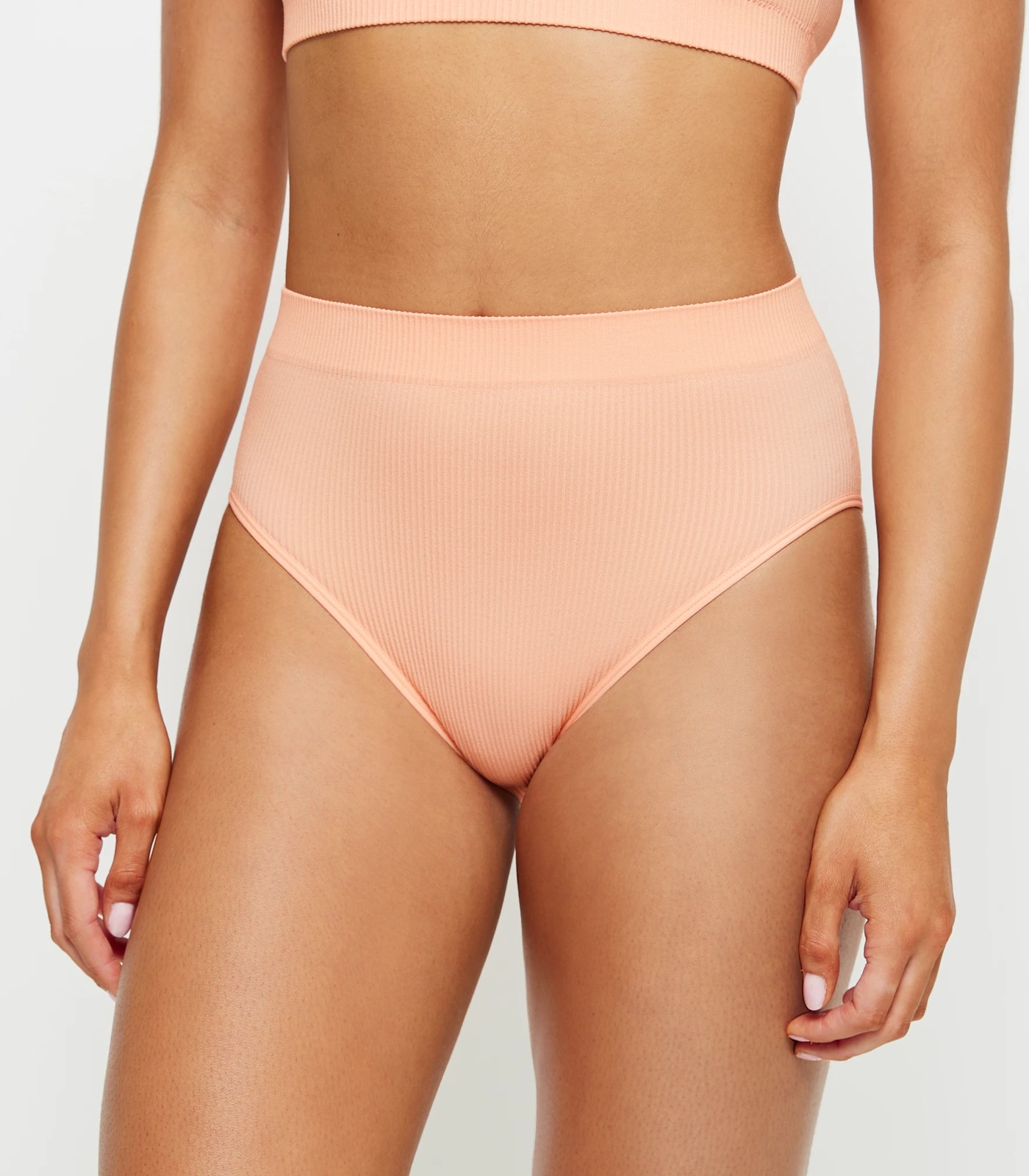 Ribbed Seamfree Super High Waisted Bikini Briefs - Lily Loves