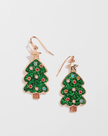 Christmas Tree Drop Earrings