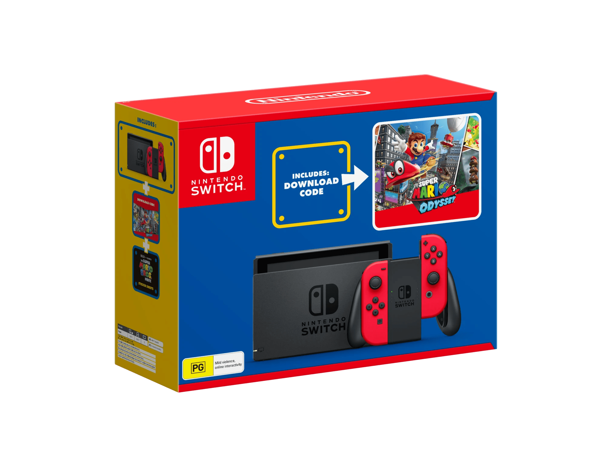 Nintendo Switch Pro Controller with Super Mario Odyssey Full Game Download  Code