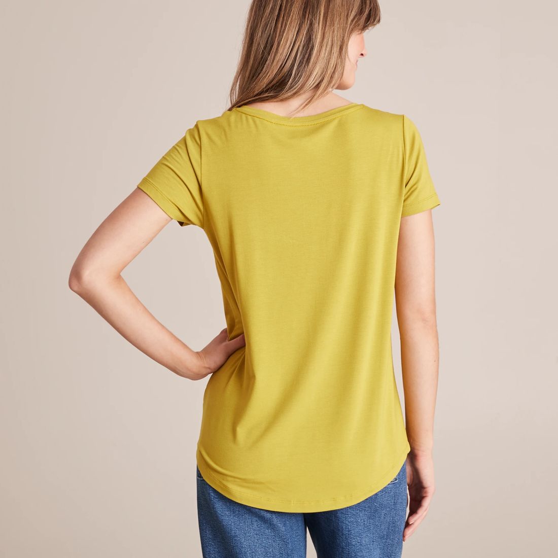 Modal/Elastane V-Neck T-Shirt | Target Australia