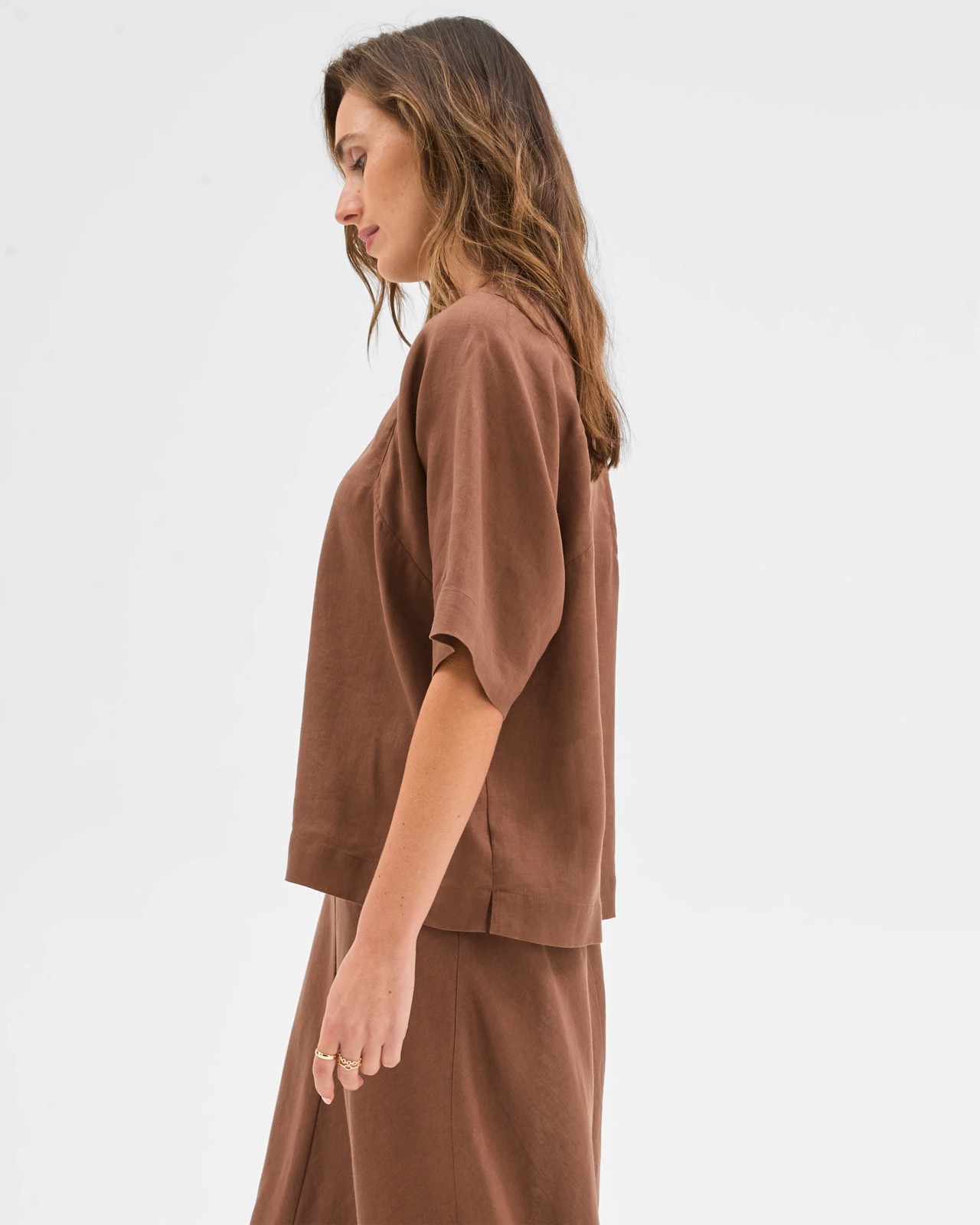 European Linen Seamed T-Shirt 3 of 5