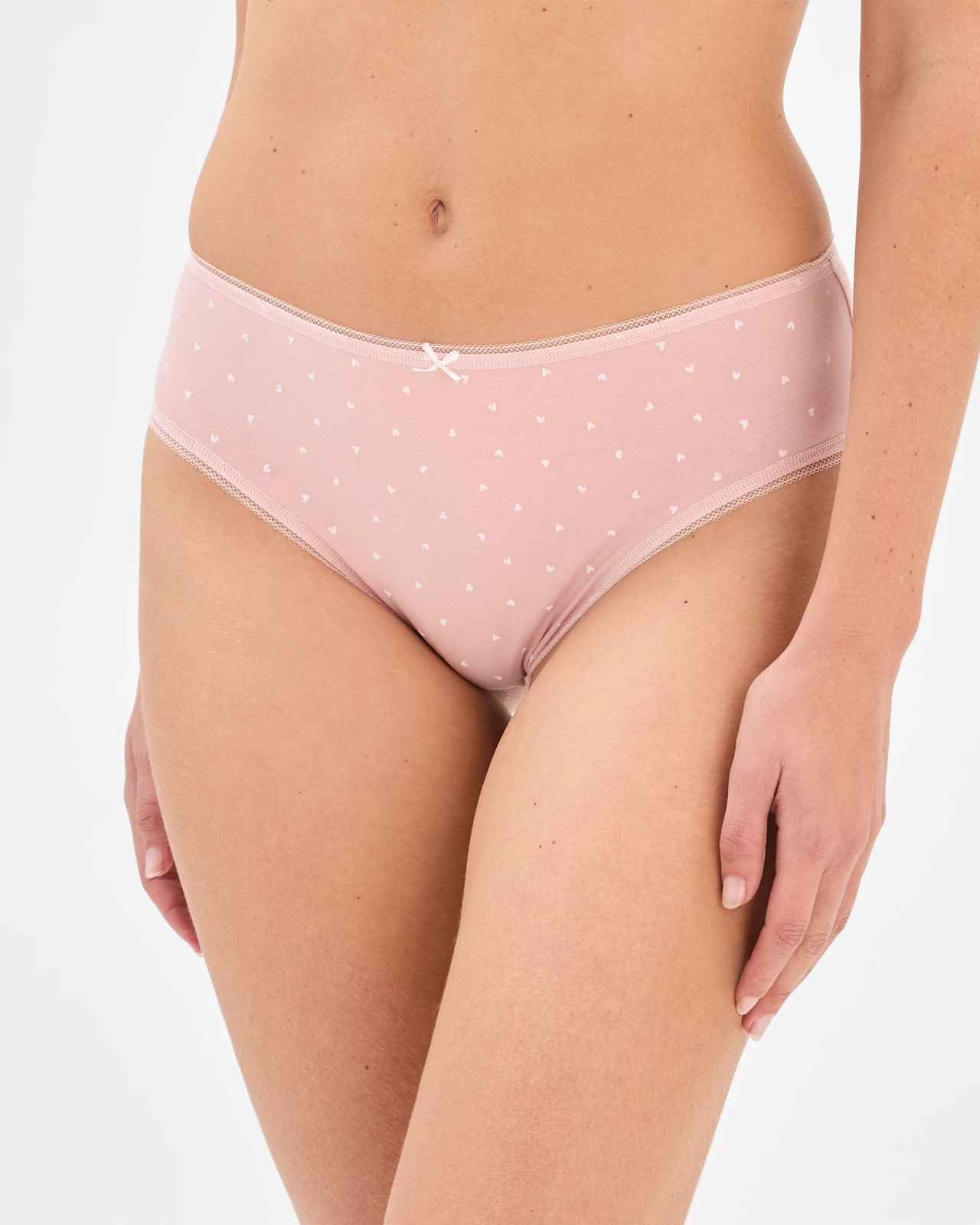 Australian Cotton 5 Pack High Cut Briefs - Scattered Heart and Polka Dot 3 of 5