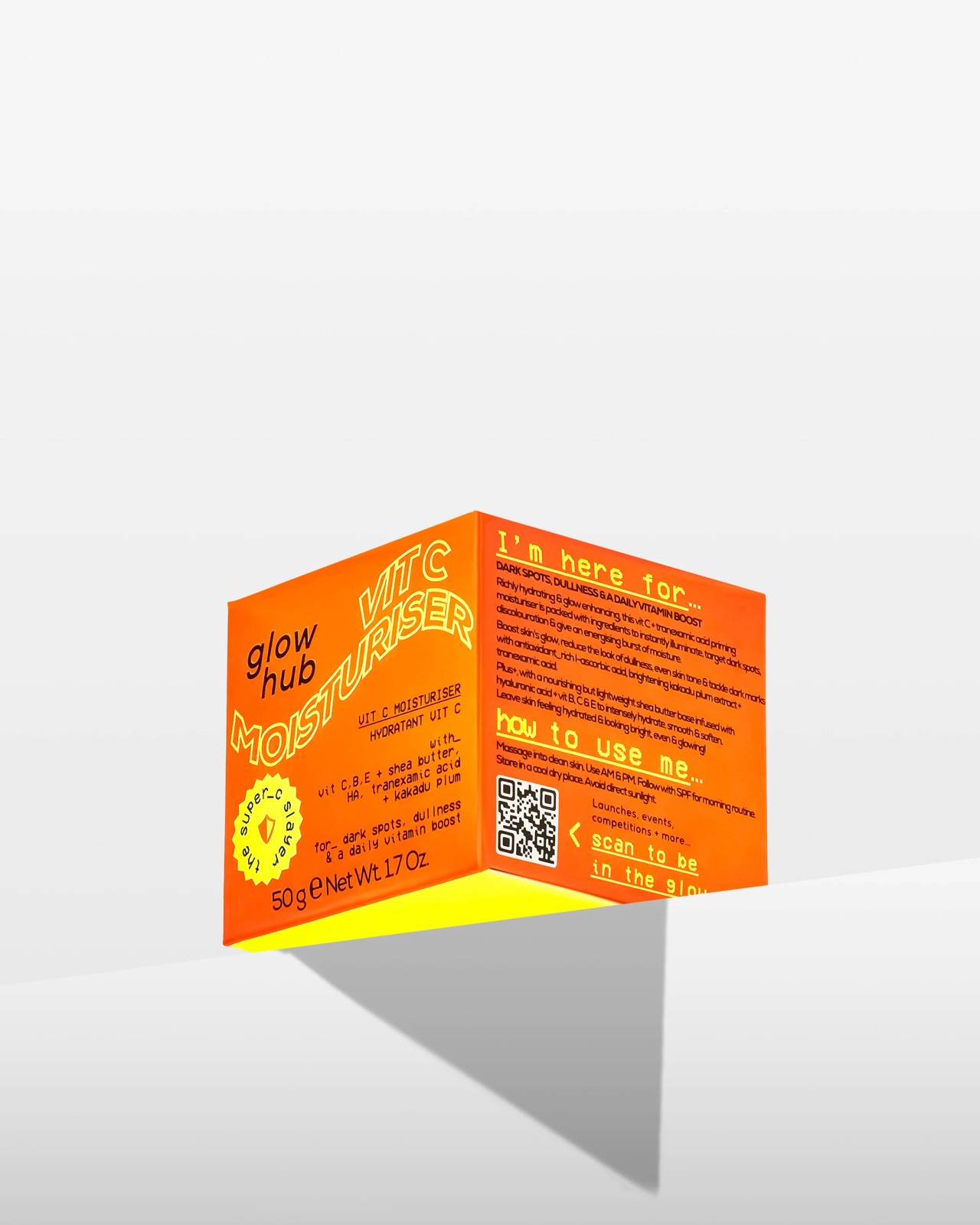 Glow Hub The Super C Slayer Vit C Moisturiser 50g - Vitamins B, C, E, Shea Butter, Hyaluronic Acid and Tranexamic Acid 6 of 6