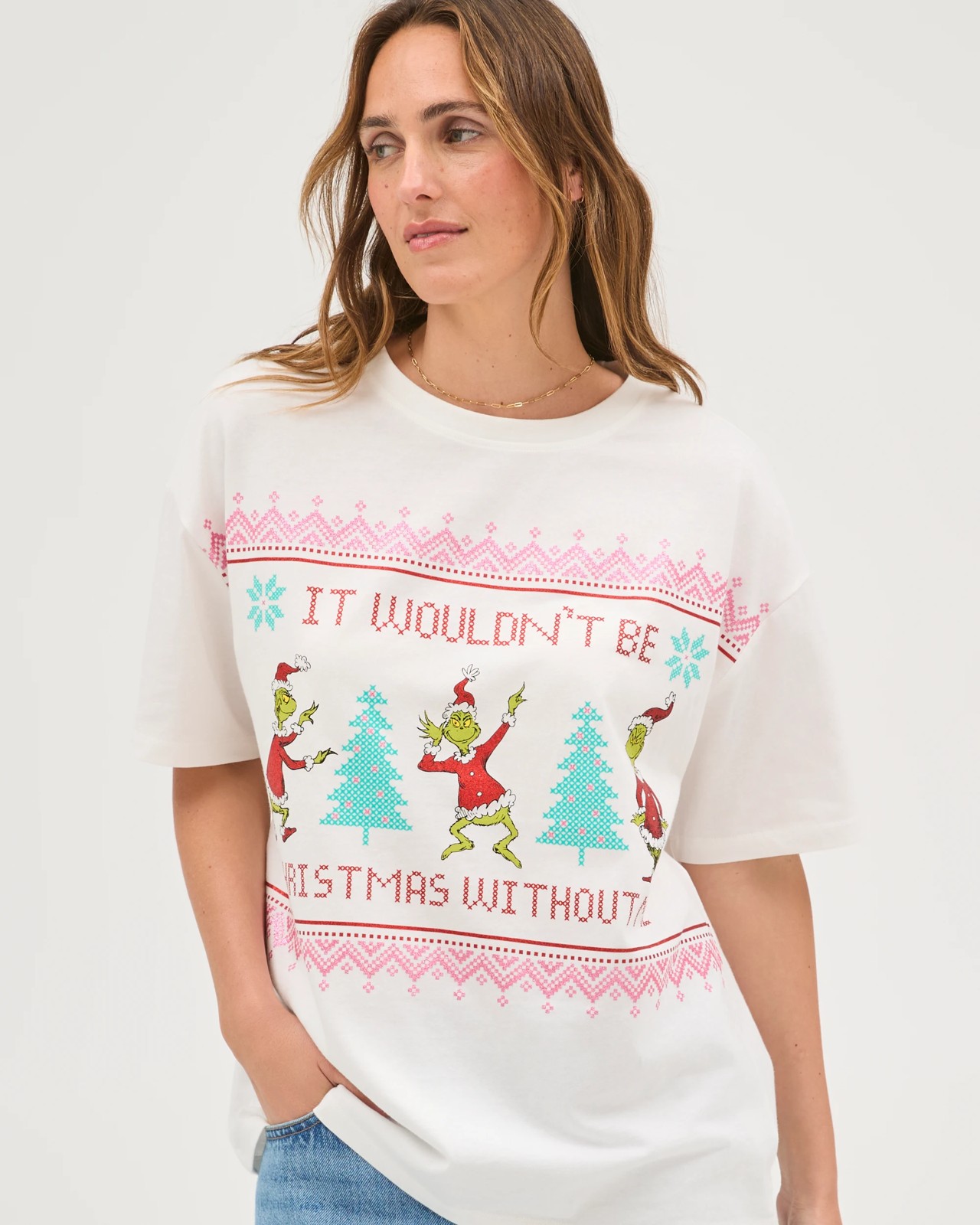 Licensed The Grinch Australian Cotton Oversized Christmas T-Shirt 2 of 5