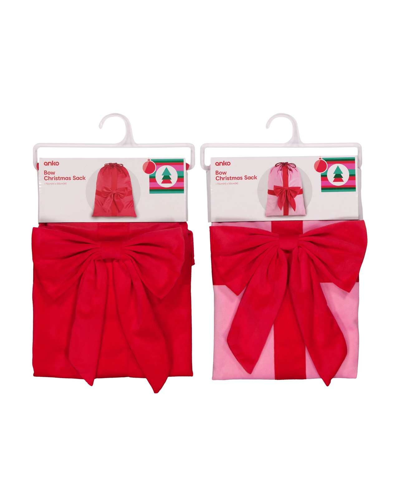 Anko Bow Christmas Sack - Assorted 4 of 4