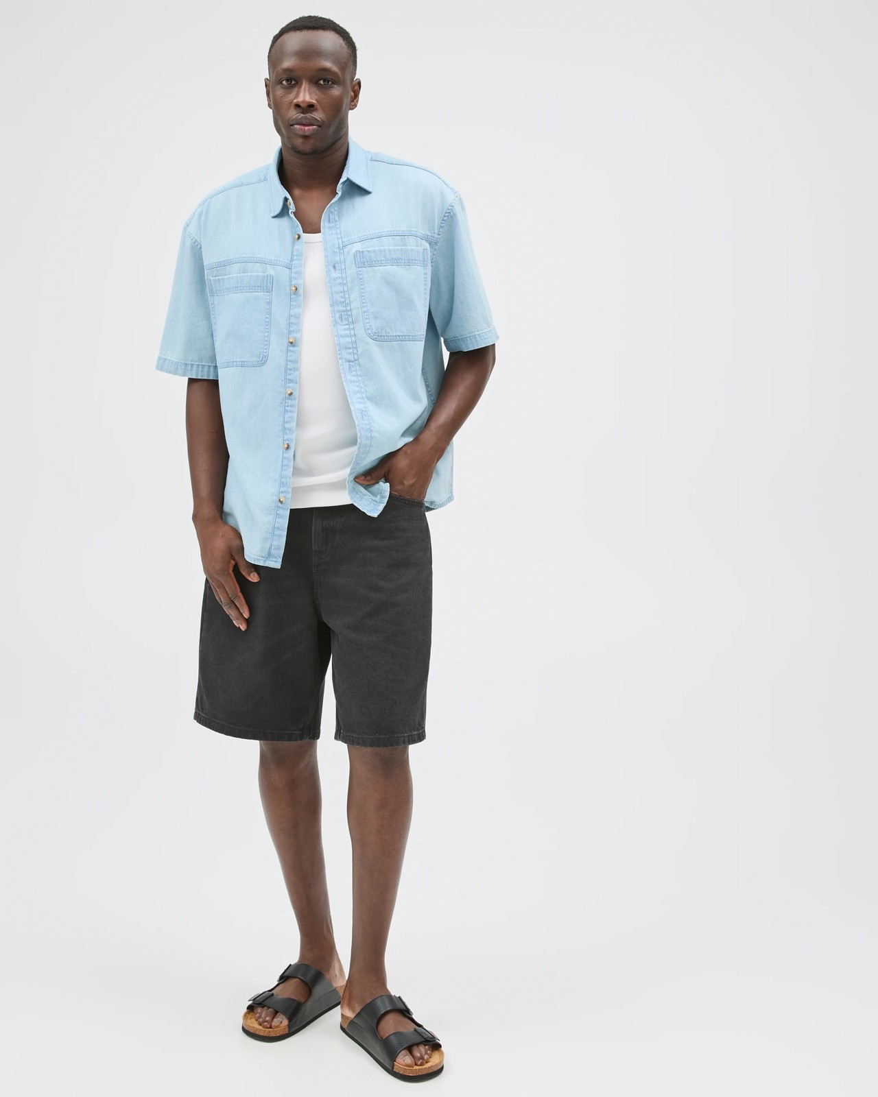 Commons Plain Boxy Fit Denim Shirt 5 of 5