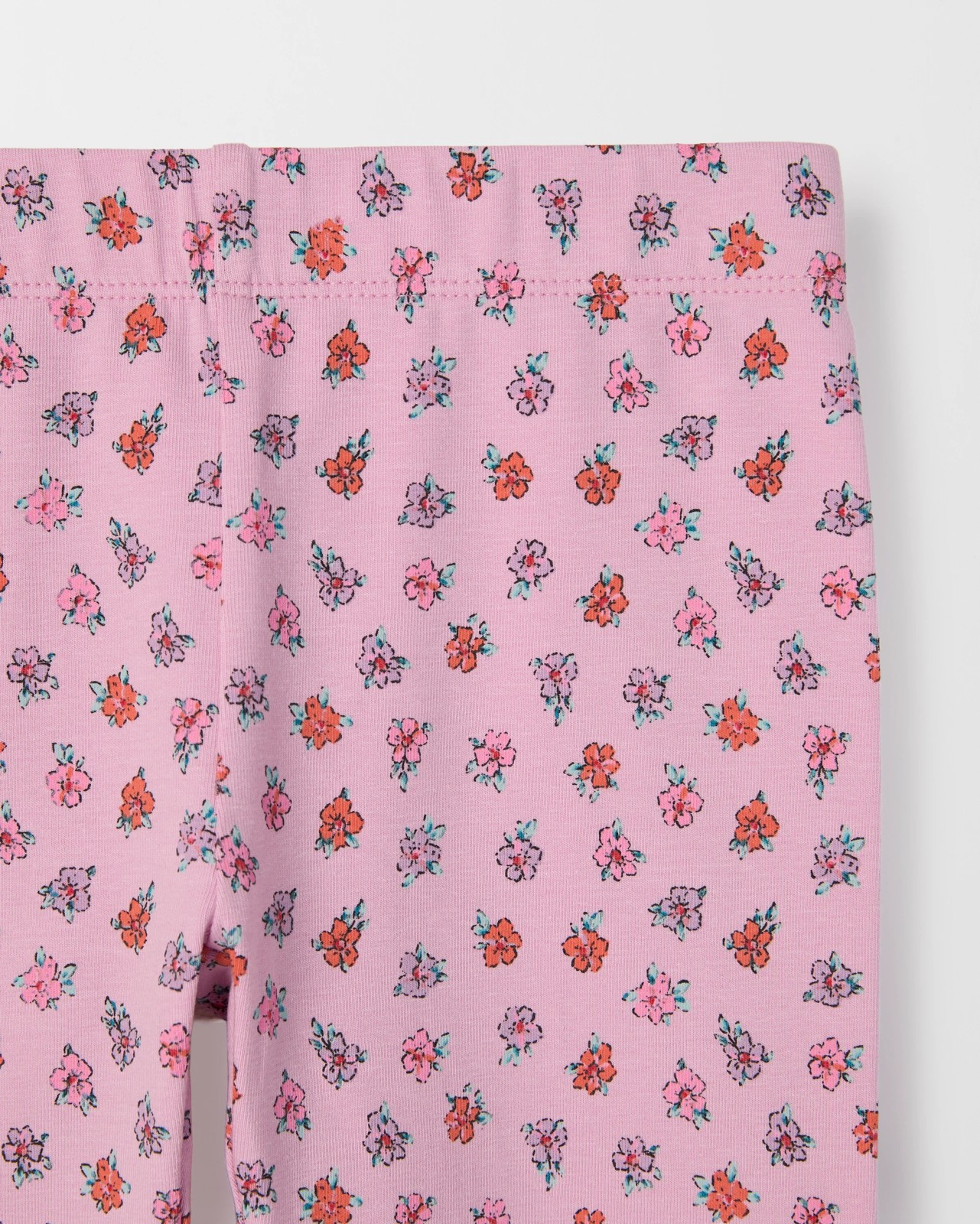 Australian Cotton Printed Leggings - Purple Ditsy 2 of 2