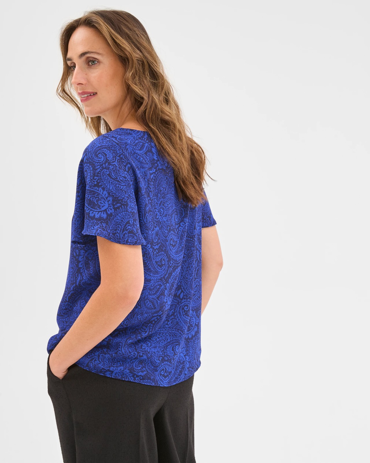 Preview Ella Crew Neck Blouse - Winter Paisley 5 of 6
